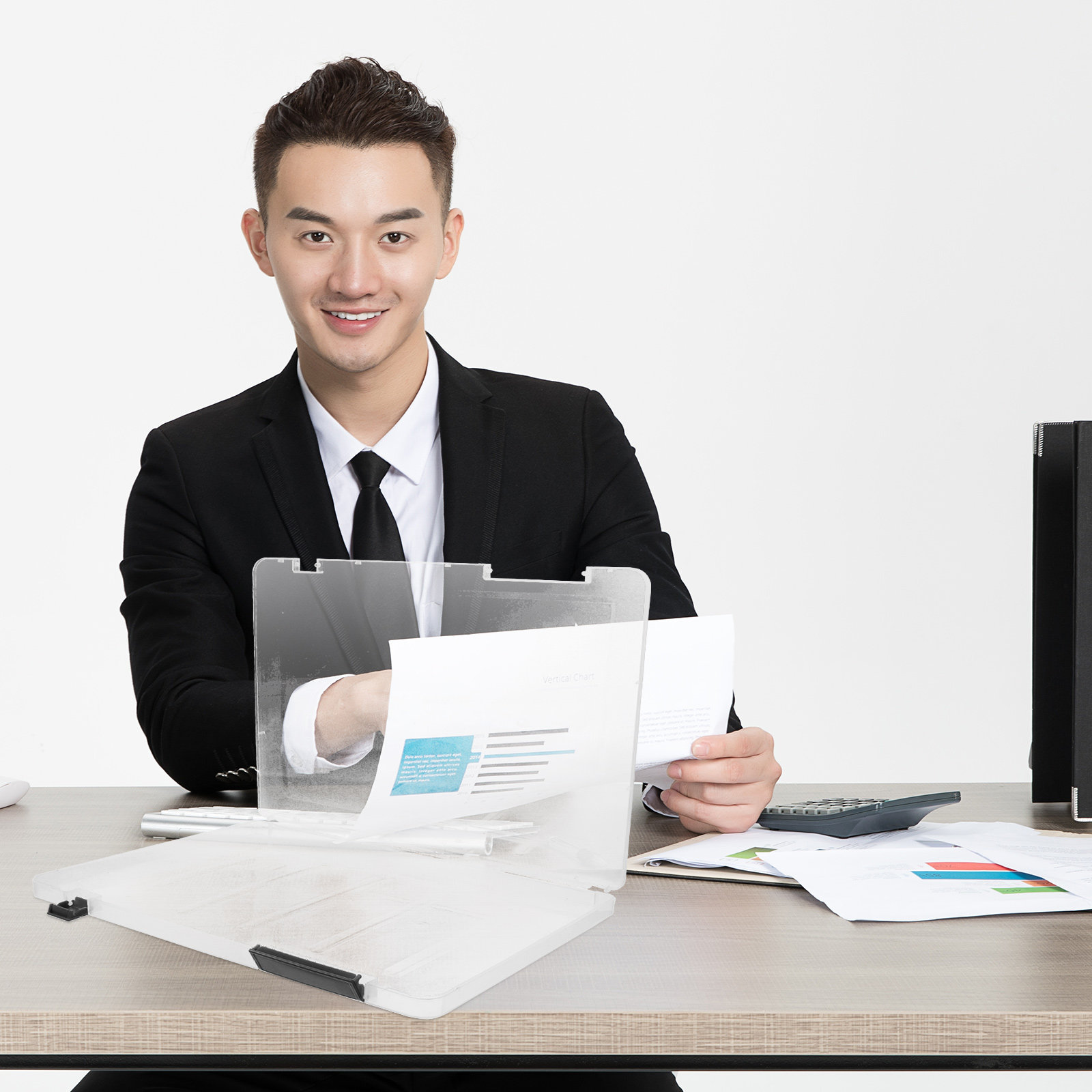 Home Office Travel Document - صندوق ملفات شفاف بحجم A4، حافظة