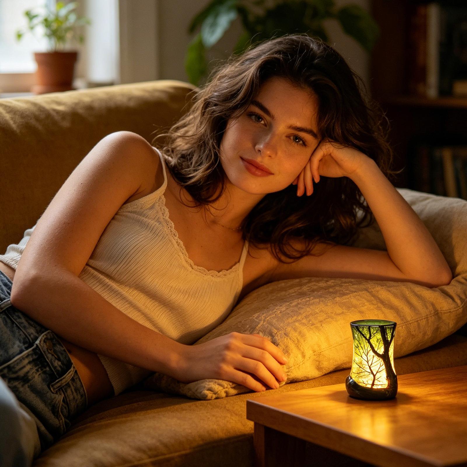 مصباح طاولة جانبي على شكل غابة - مراجعة Home Office Lamp وسعره